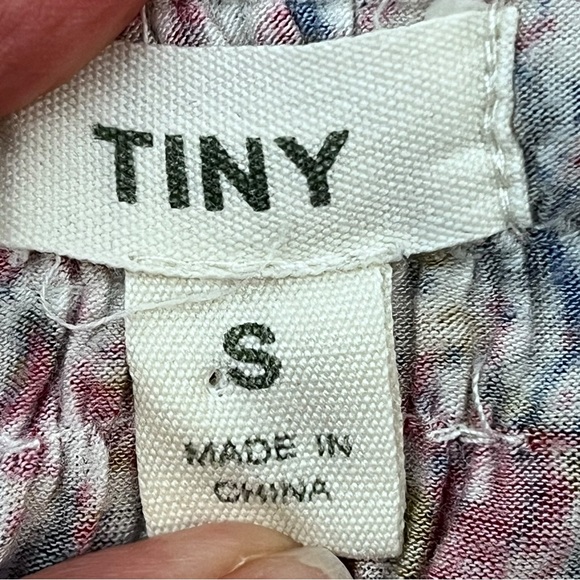 Tiny By Anthropologie Perenne Mixed Floral Print Shirt Dress Tunic Size Small - Picture 4 of 6